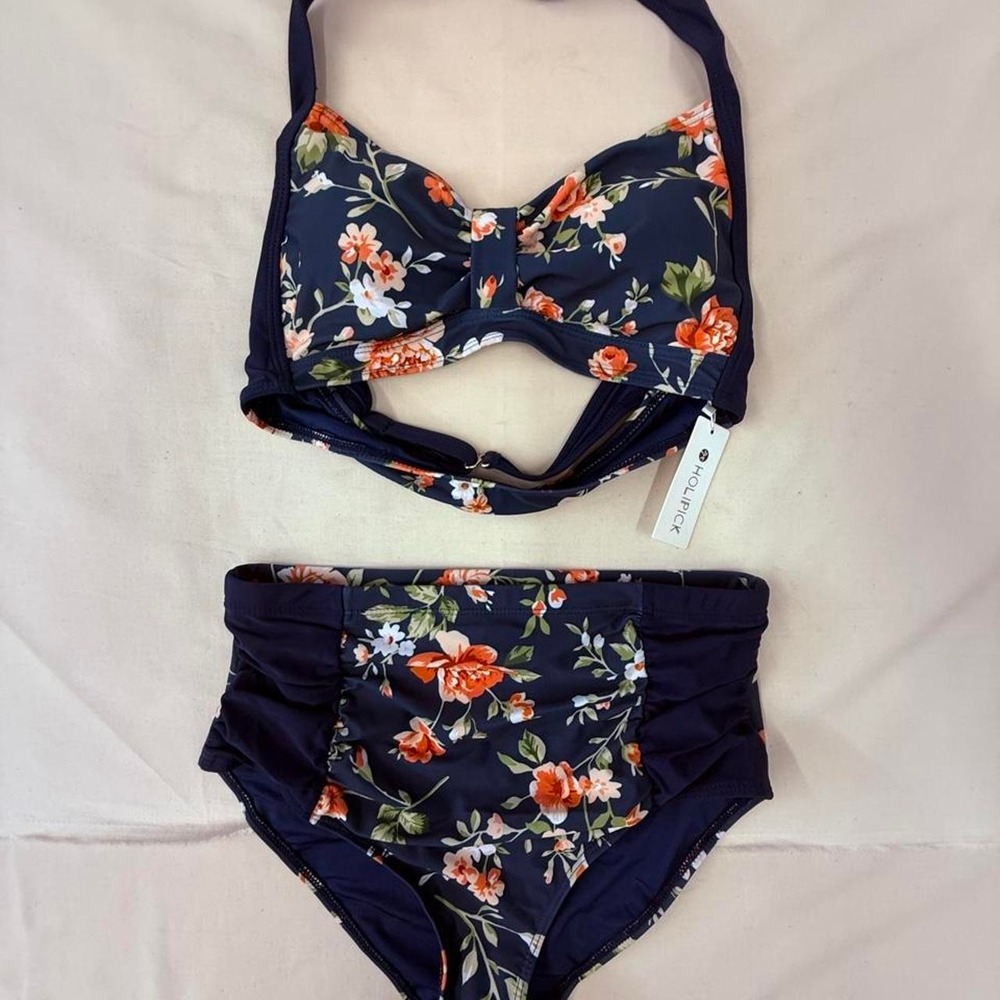 HoliPick Floral High-Waisted Bikini Set